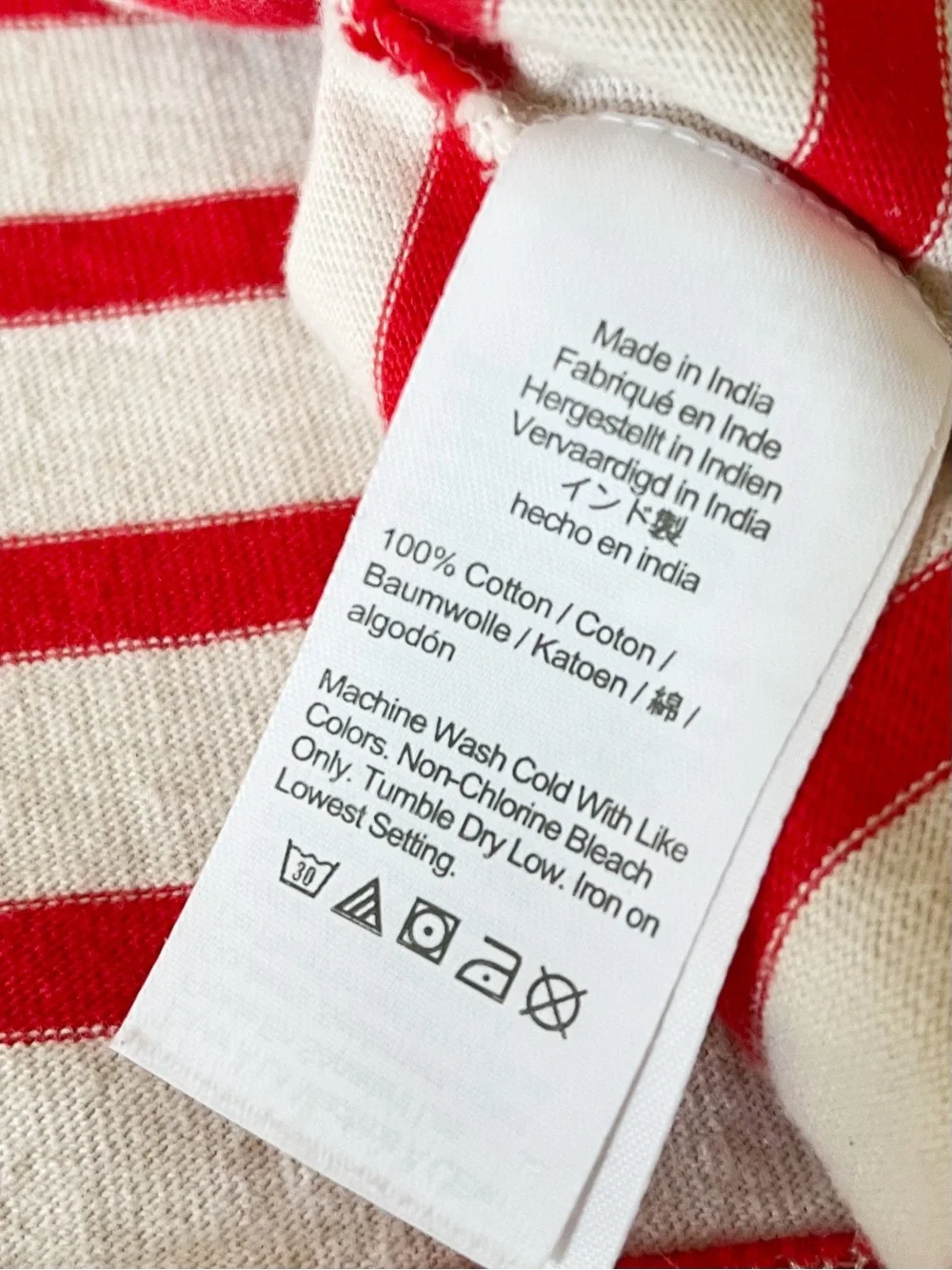 J Crew red/white striped boatneck top M